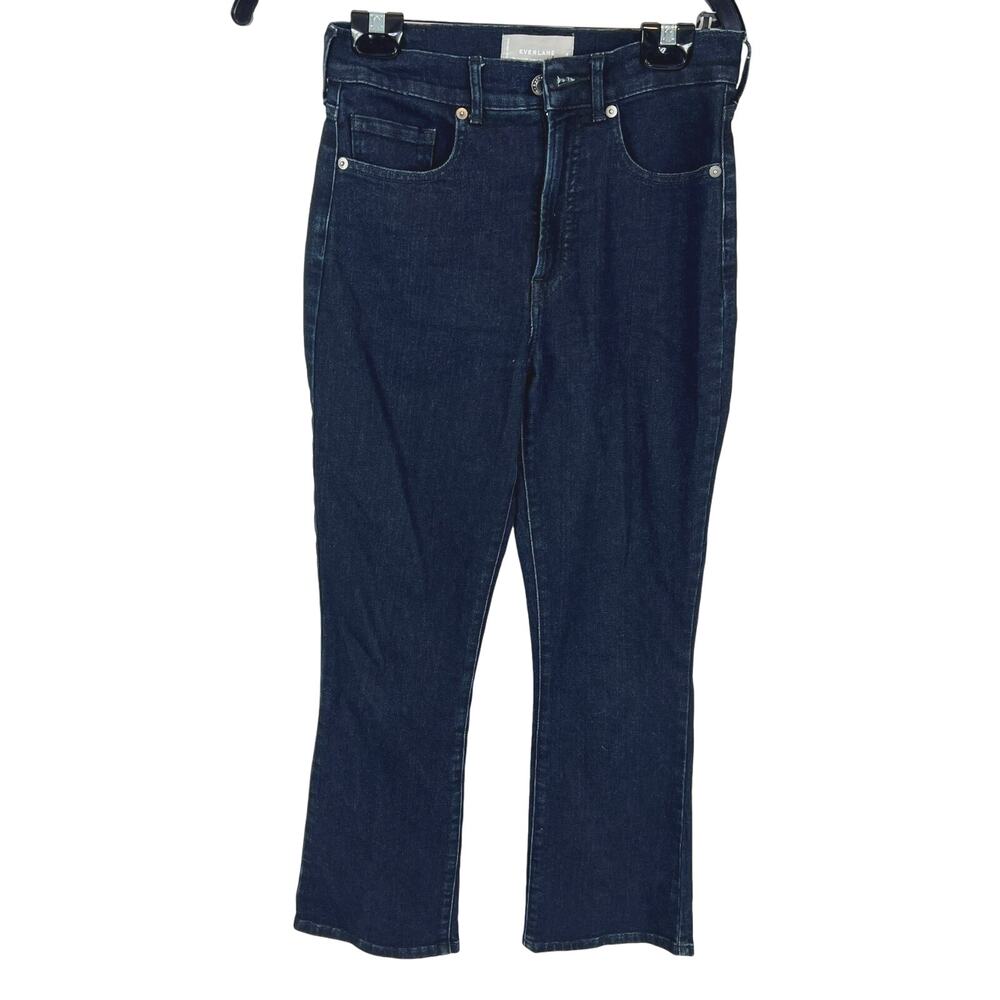 Everlane Womens Size 26 Authentic Stretch Slim Bootcut Denim Jean Dark Wash